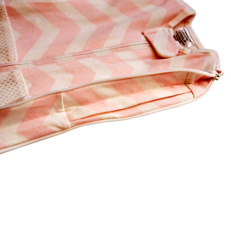 Woombie Grow with Me Air Baby Swaddling Blanket, Convertible Swaddle Fits Babies 0-9 Months, Expands to Wearable Blanket for Babies up to 18 Months, Dreamy Pink Chevron - Image 5